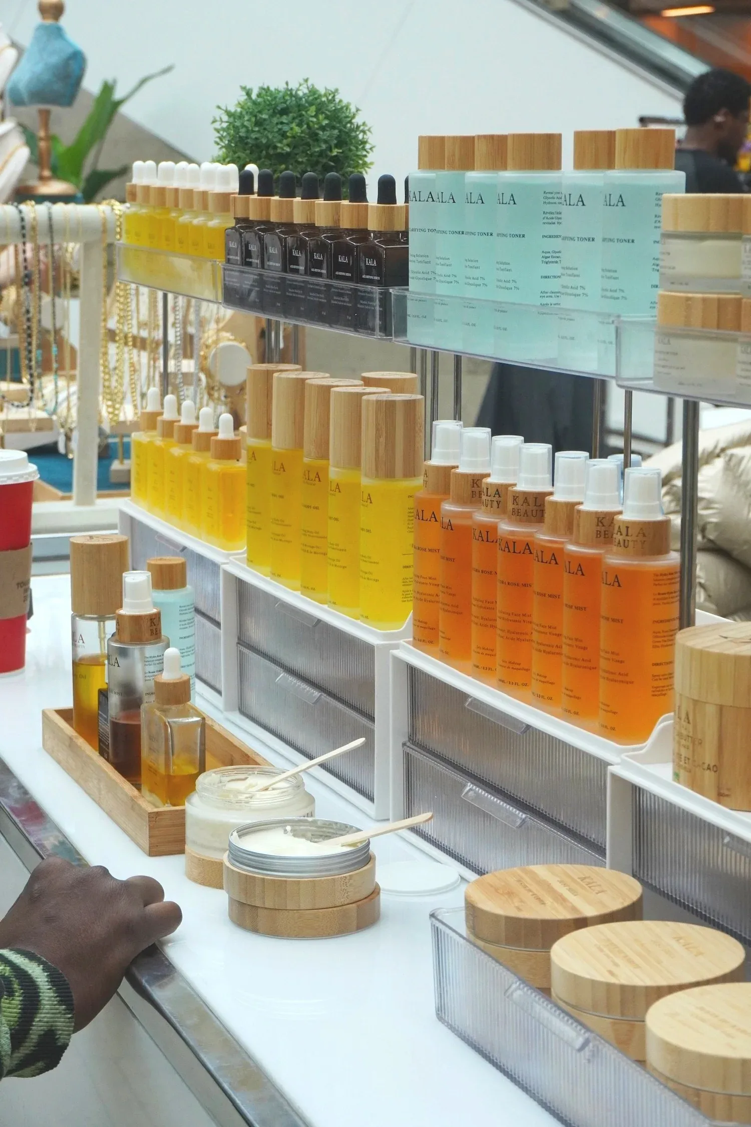 A vendor table at a VBRNT market